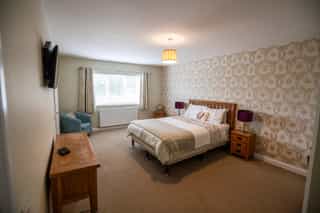 A bedroom at Castle View Lodge