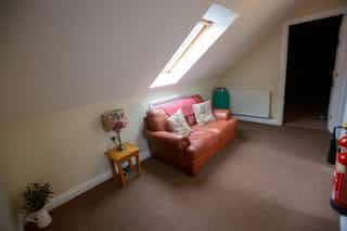A cosy sitting area at Castle View Lodge