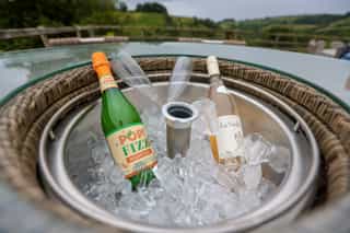 A welcome at Castle View Lodge with a countryside view