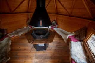 The wood-fired grill hut at Castle View Lodge